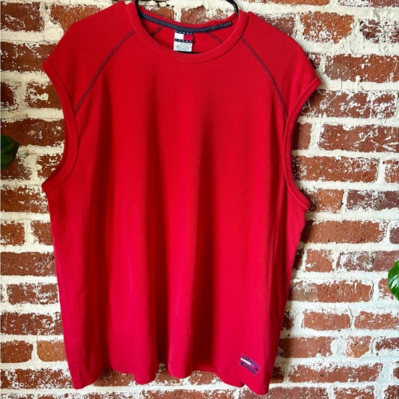 Y2K Men’s Tommy Jeans Red Tank Top - Picture 1 of 5